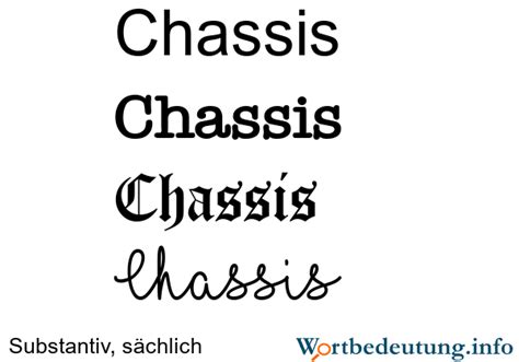 Chassis‎: Bedeutung, Definition Wortbedeutung.